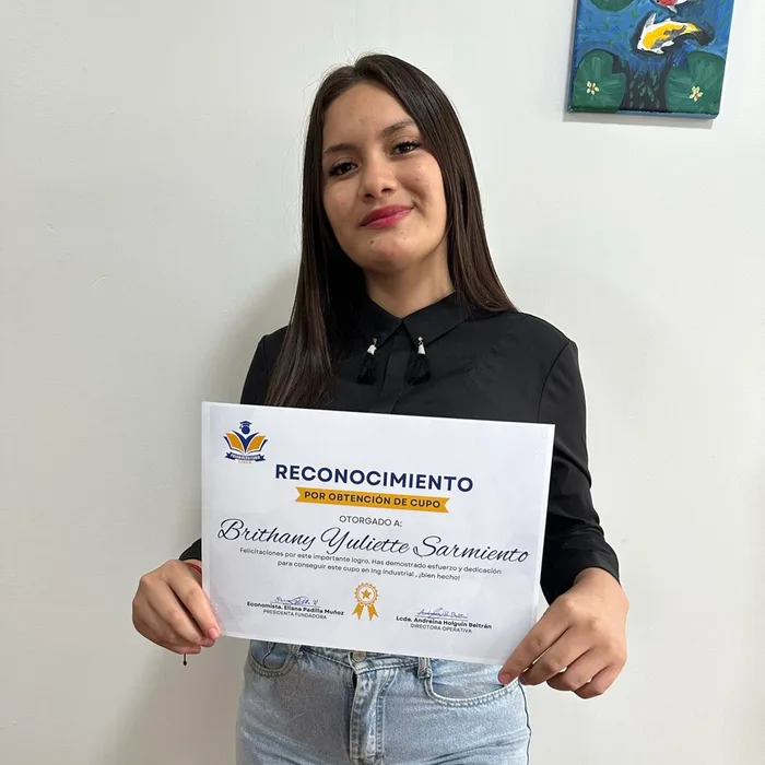 Brithany Yuliette Sarmiento, Cupo en Ingeniería Industrial — Universidad de Guayaquil